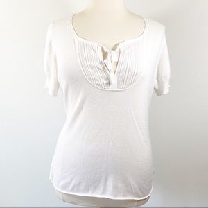 Forth & Towne White Short Sleeve Sweater XXL